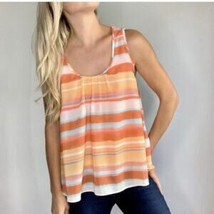 Meadow Rue Anthropologie Tank Top Blouse Summer Beachy Boho Cruise Size Small